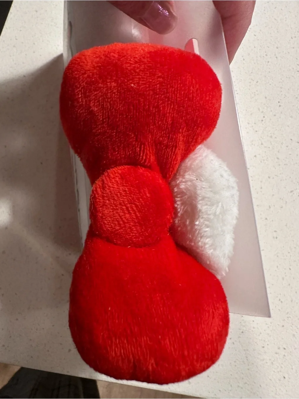 Hello Kitty Plush Spa Headband with Signature Red Bow